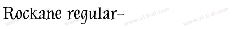Rockane regular字体转换